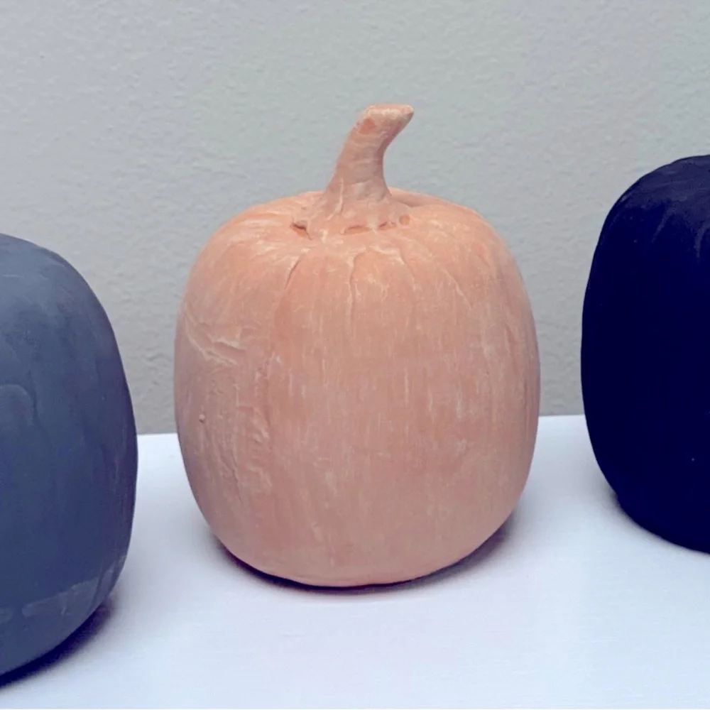 New! Target Bullseye Playground Full Set of 4 Fall Terracotta Pumpkins, 4”